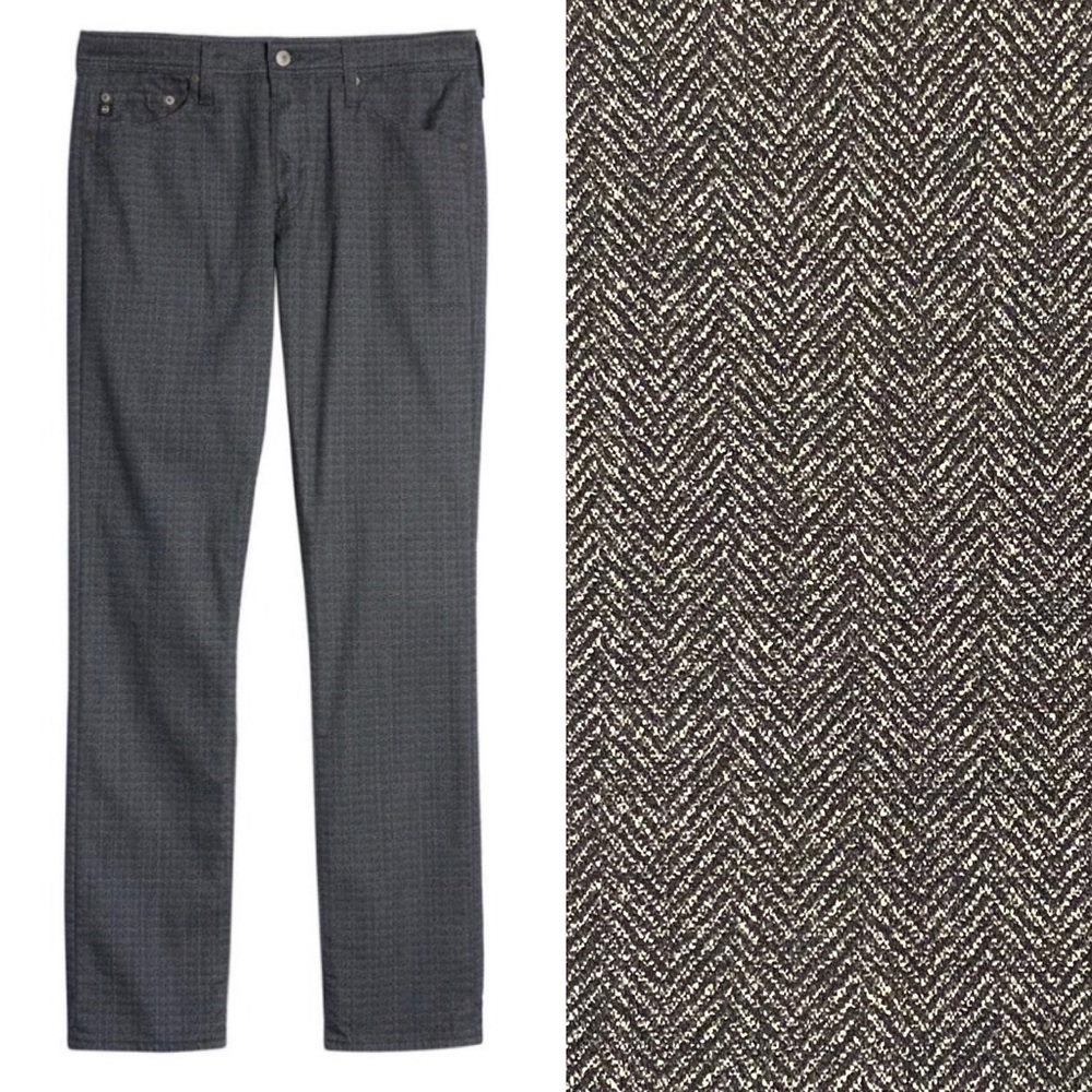 Adriano Goldschmied Herringbone Everett Slim Straight Leg Jean Size 38/34